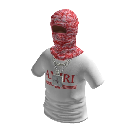 Red Amiri balaclava top gangster shirt 