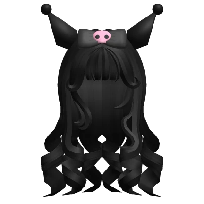 Kuromi Curly Doll Princess Hair Black