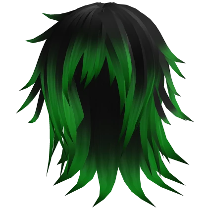 layered emo messy hair 3.0 (neon green)