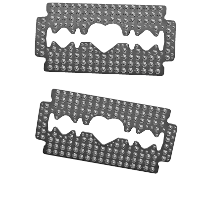 Rhinestone Heart Razor Prop Clip
