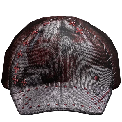 "sad clown" bejewelled upcycled trucker hat