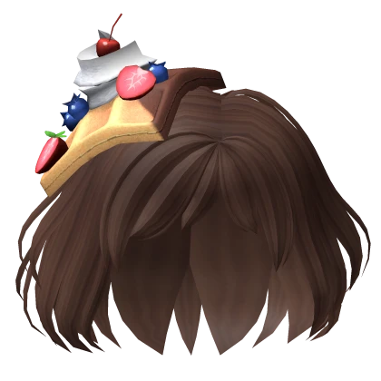 Playful Messy Short Hair w/ Waffle Hat in Brown