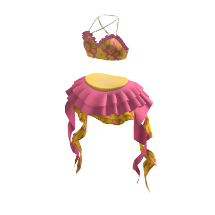 🍀Cute Flower Bikini Outfit (Pink & Yellow)