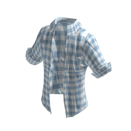 Blue  Open Flannel Shirt