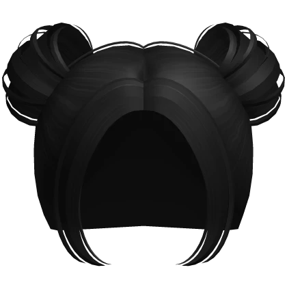 ♡ : cutesy messy space hair buns in black