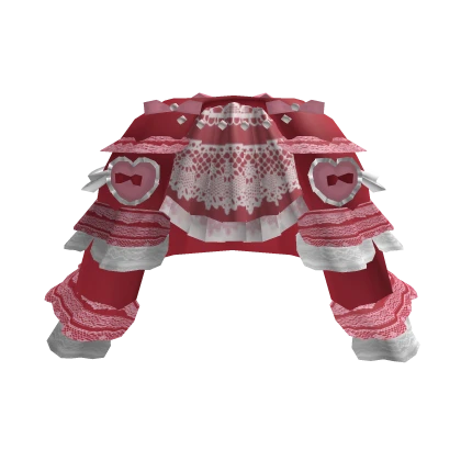 Cute Valentines Heart Hime Dress in Strawberry Red