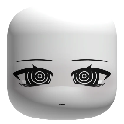 Spiral Eyes Face - White