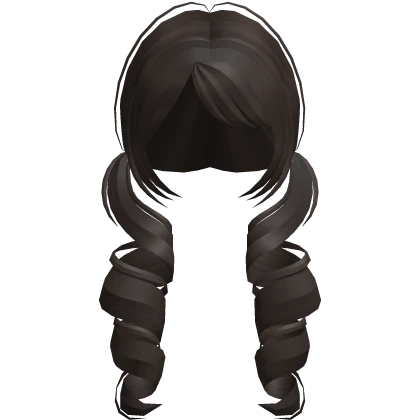 sweetest dollette curly pigtails dark brown