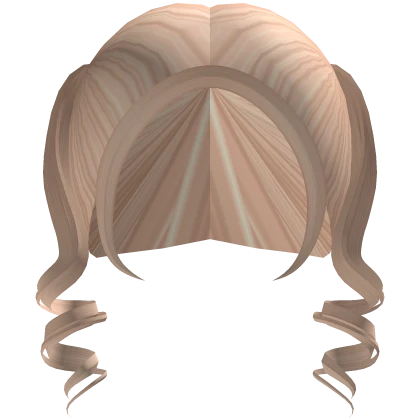 ♬꒰┊short curled blonde pigtails