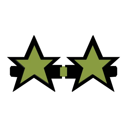 Silly scene aero y2k green star glasses