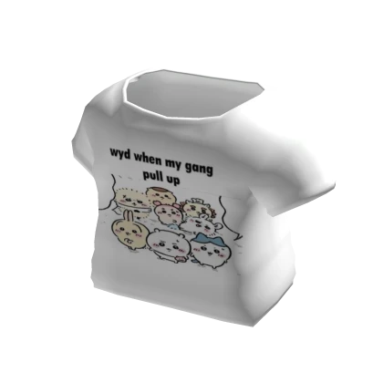 𖹭 : wyd when chiikawa gang pull up meme shirt