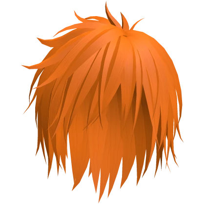 Orange Spiky Shag Anime Hair