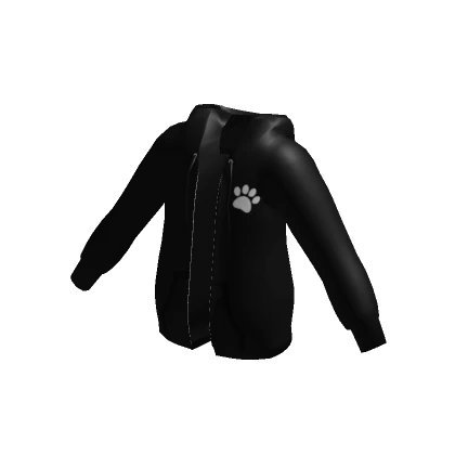 Black Kitty Paw Hoodie