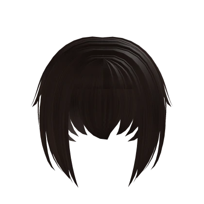 ✞ : cute fluffy goth bob w/ micro bangs - brown