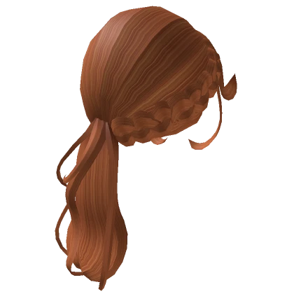 Gyaru Braided Low Ponytail Ginger