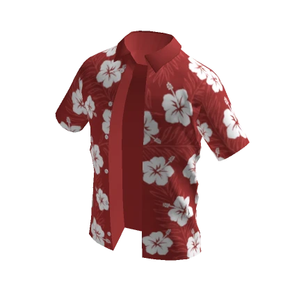 Red Hawaiian Open Shirt