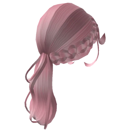 Gyaru Braided Low Ponytail Pink