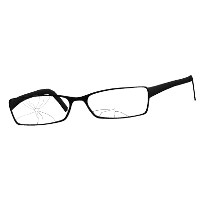 Black Tilted Shattered Glasses