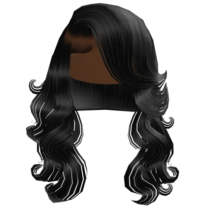 Side Part Curls In Black