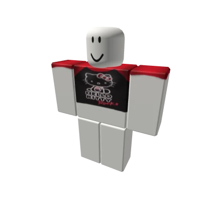 y2k hello kitty black & red t-shirt cute ok