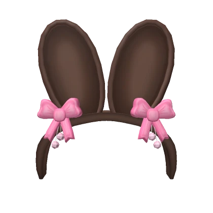 Cute Chocolate Easter Bunny Ears Pink