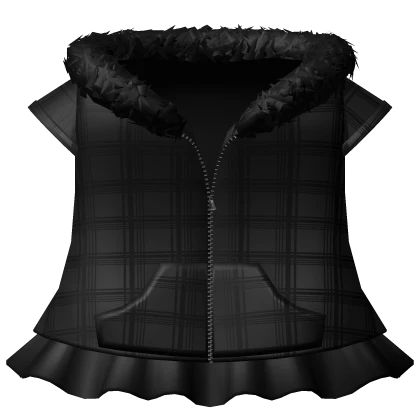 gothic cute plaid hoodie & mini skirt 3.0 - black