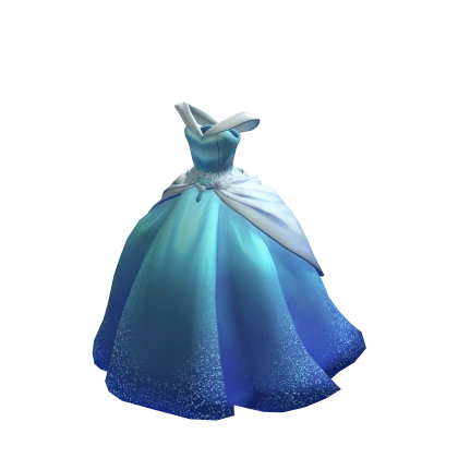Cinderella's Blue Elegant Ball Gown 👑✨