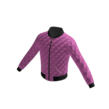 Pink Quilted Leather Jacket