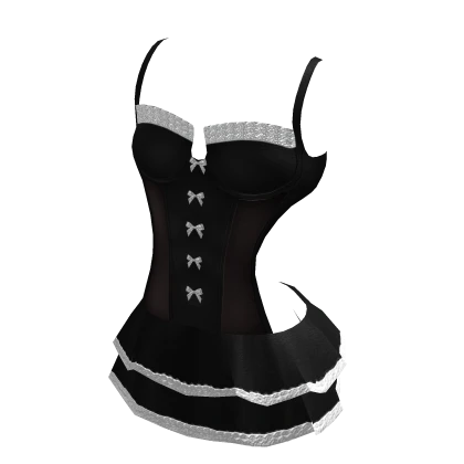 Maid Dress Y2K in Black