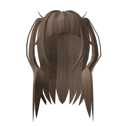 ♡ kawaii brown pigtails down the shoulder y2k cute