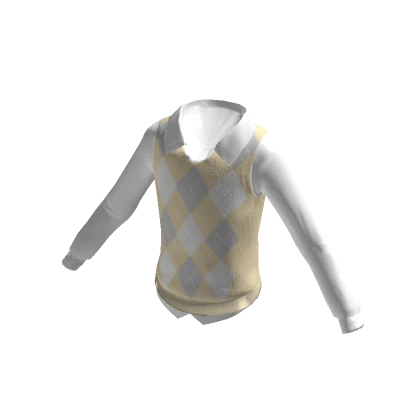 Beige Sweater Vest with sleeves