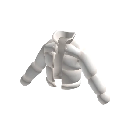 🧥 White High Waist Puffer Jacket 🧥