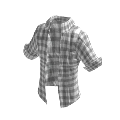 White Open Flannel Shirt