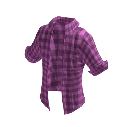 Pink Open Flannel Shirt