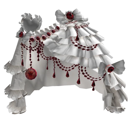 Rococo Ruffled Monstera Dress [blood]