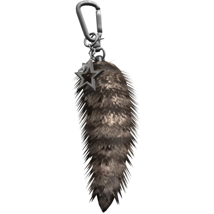 Racoon Tail Keychain