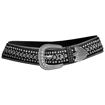 [Blush Fashion] Y2K Black Rhinesstone Belt