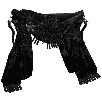 Grunge Vintage Emo Black Shemagh Neck Scarf