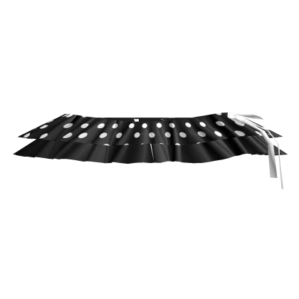 † : pretty black polka dots ruffled mini skirt 