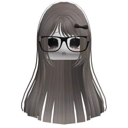 vkei moe ash hair cute emo glasses face