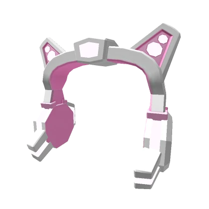 Pink Cyber-Kitty Mecha Headphones