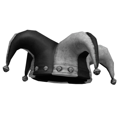 White/Black Chrome Jester Hat