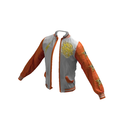 White&Orange HighSchooler Jacket