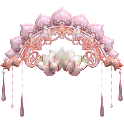 Traditional Lotus Flower Headpiece Pink