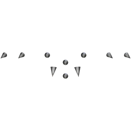 silver spiked mouth piercing set