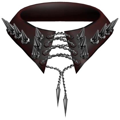 Red Spiked Emo Collar 3.0