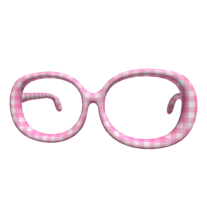 Gingham Retro Glasses - pink