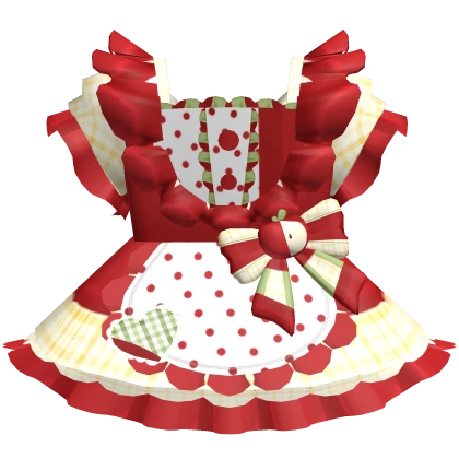 ♡ adorable ruffled igari mori kei apple dress