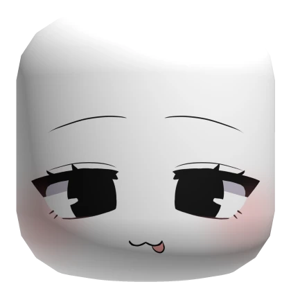 Playful Chibi Doll Face – White