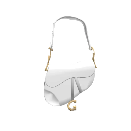 White Y2k Saddle Bag